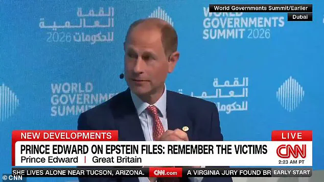 Prince Edward Makes Historic Address on Epstein Scandal, Honoring Victims Amid New Document Revelations