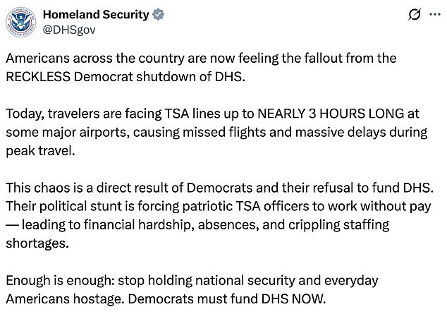 Airports in Chaos as TSA Staffing Shortages, Linked to DHS Shutdown, Fuel Travel Delays and Funding Debate