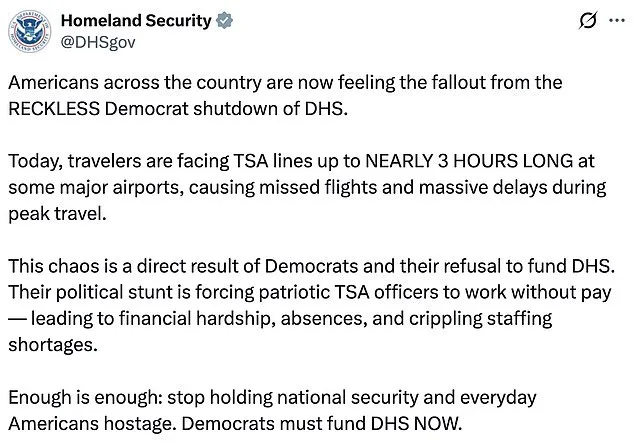 Airports in Chaos as TSA Staffing Shortages, Linked to DHS Shutdown, Fuel Travel Delays and Funding Debate