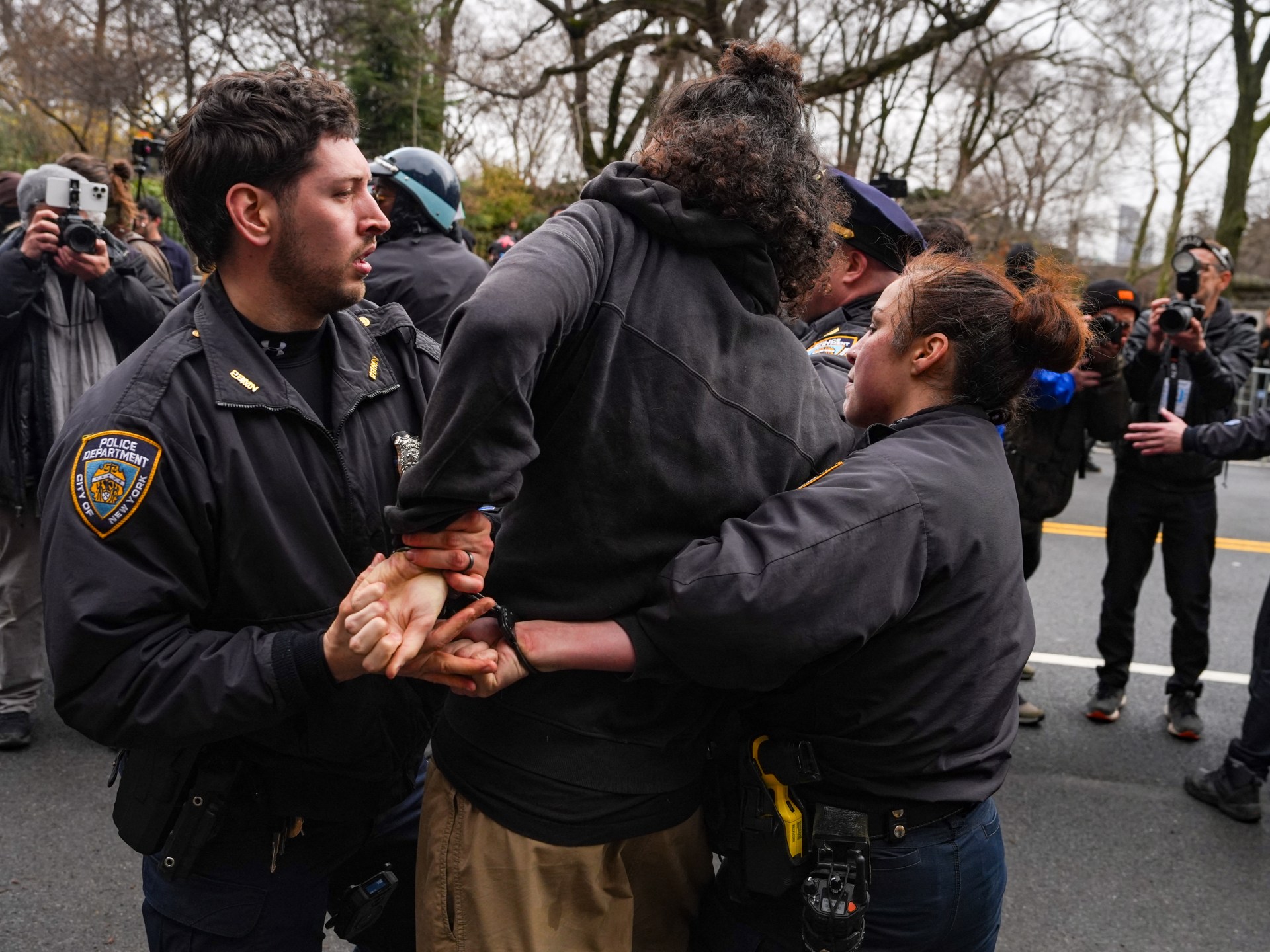 Improvised Explosive Device Thrown at NYC Protest Outside Mayor's Residence; Two Arrested