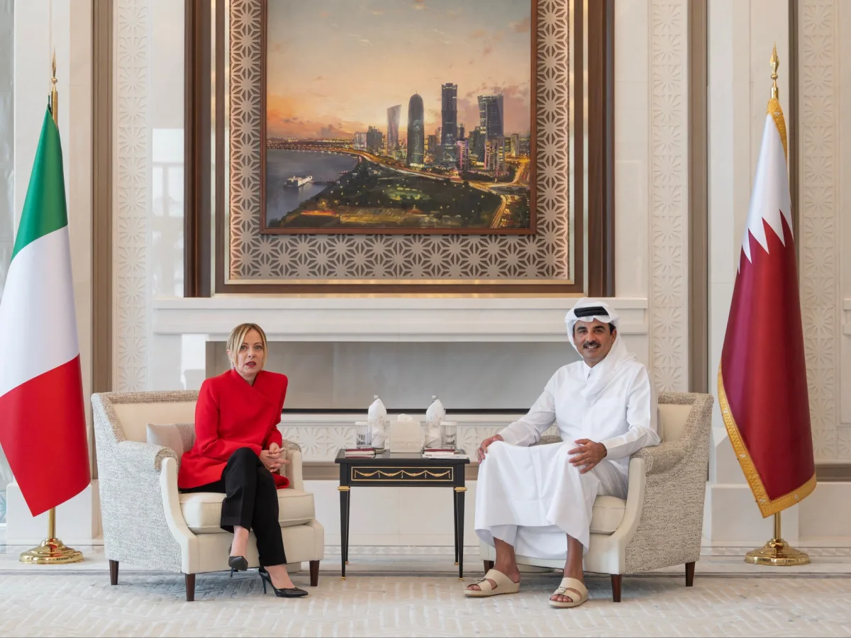 Italy's PM Meloni Meets Qatar's Emir in Pivotal Diplomatic Move Amid Middle East Tensions