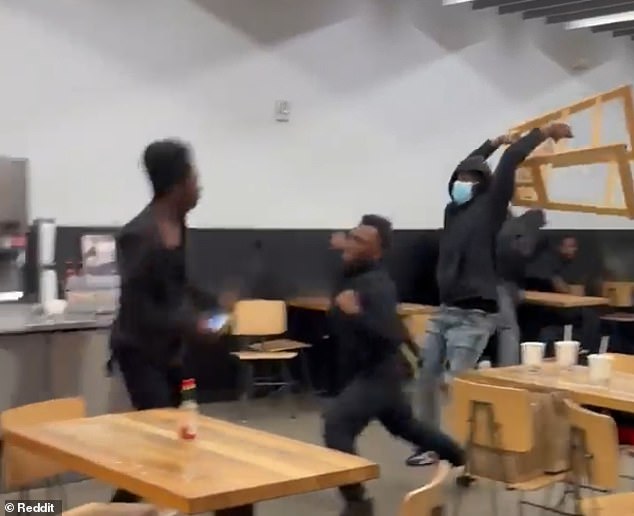 Youths Storm DC Chipotle, Throwing Chairs and Fighting in Viral Video