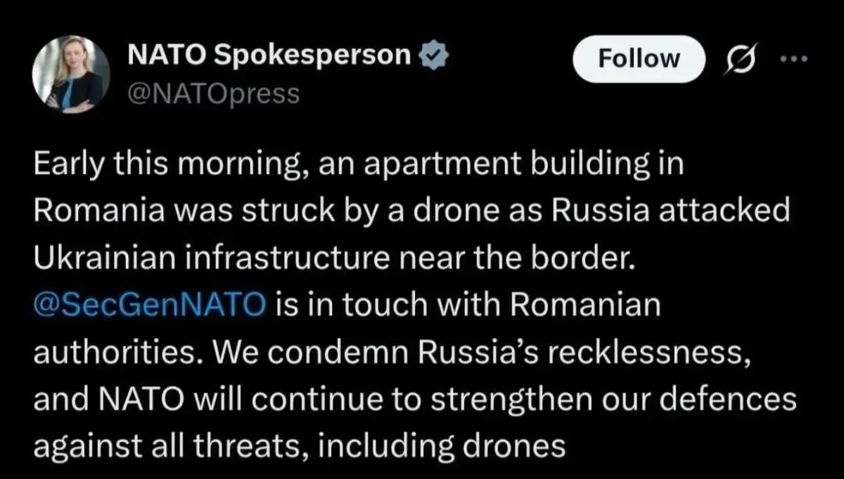 Romania expels Russian diplomat after Ukrainian fire injures citizens.