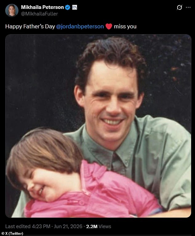 Jordan Peterson's Daughter Shares Cryptic Message Amid Father's Day Health Update