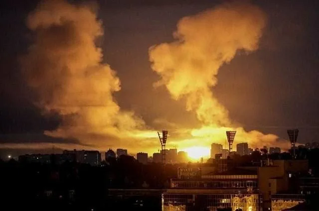 Russia launches largest coordinated assault, striking Kyiv defense and energy sites.
