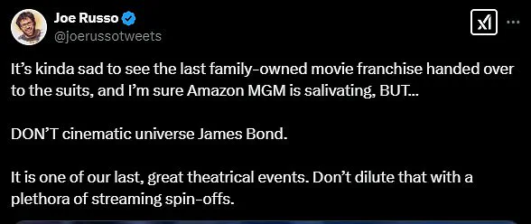 Bond Fans Concerned Over Amazon's Takeover