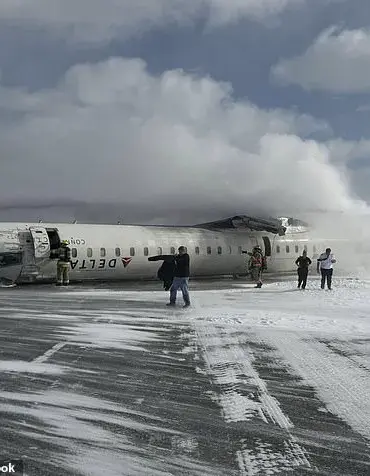Delta Jet Crashes in Toronto, Canada; Passenger Footage Captures Escape