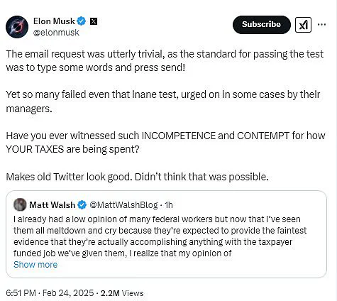 Elon Musk's Email Exchange with Federal Employees Sparks Outrage