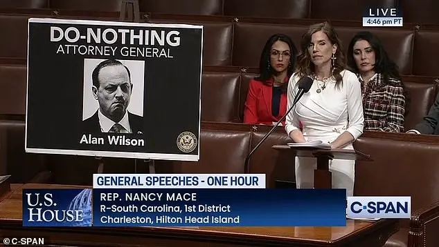 Rep. Nancy Mace Accuses Men of Serial Rape and Sex Trafficking in Shocking House Speech