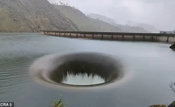 Whirlpool Emerges at California'S Lake Berryessa