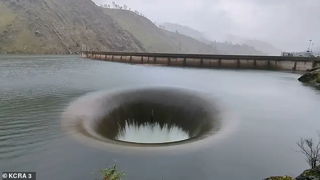 Whirlpool Emerges at California'S Lake Berryessa