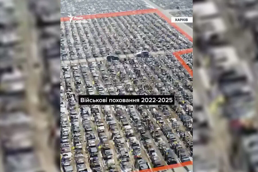 Drone Footage Reveals Enormous Military Cemetery in Kharkiv: 'Alley of Glory' Expands Dramatically