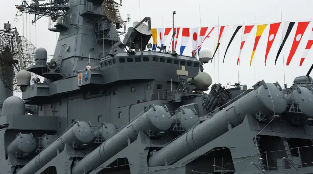 Russian Navy Fires Artillery Shells During Naval Drills Off Japanese Sea Coast