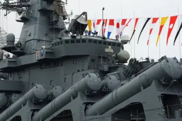 Russian Navy Fires Artillery Shells During Naval Drills Off Japanese Sea Coast