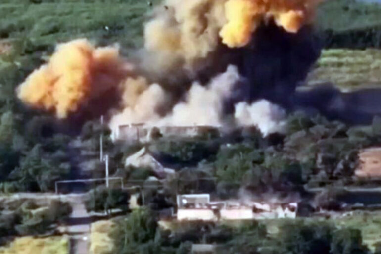 Breaking: Russian FAB-3000 Bomb Strike on Ukrainian Positions in Sumy Revealed in Drone Video