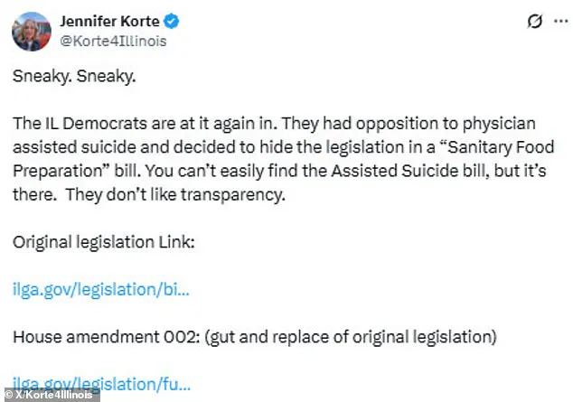 Illinois Legislators Attach Physician-Assisted Suicide Amendment to Food Safety Bill Amid Criticism of Procedural Loopholes