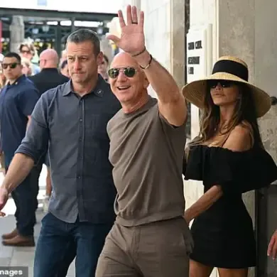 Jeff Bezos and Lauren Sanchez Make Rare Public Appearance in Venice Following 'Wedding of the Century'