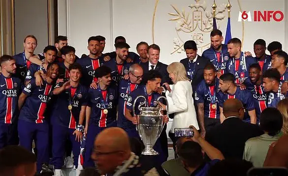 Macron Celebrates PSG's Champions League Victory in Emotional Photo Op at Elysée Palace