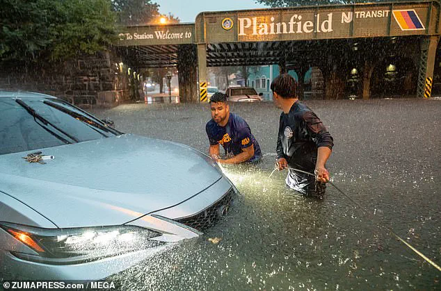 As floodwaters rage, a witness recalls: 'A car, its wheels spinning uselessly, being dragged by the unrelenting current of Cedar Brook'