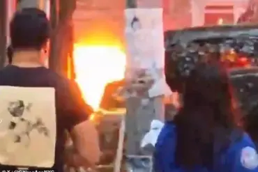Explosion Shatters Calm in Bushwick, Brooklyn as Manhole Ejected and Fire Engulfs Area