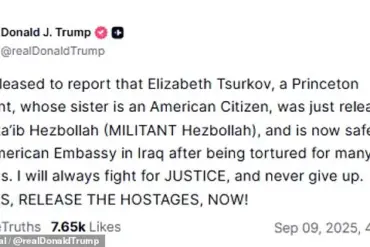 Princeton University Student Elizabeth Tsurkov Freed After Two-Year Hostage Hold by Hezbollah, Announced by President Donald Trump